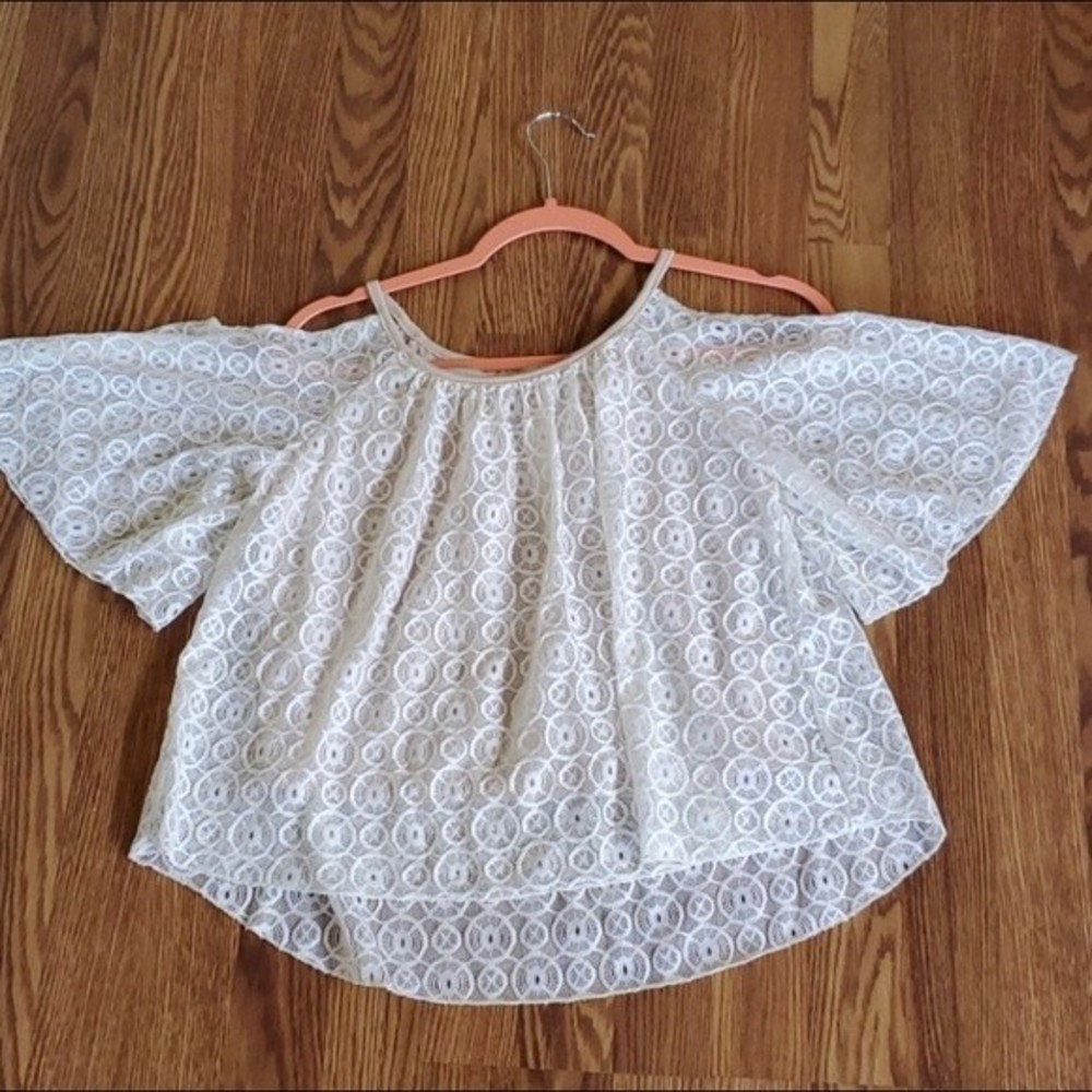 Cold Shoulder Lace Blouse